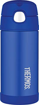 Thermos Stainless Steel Funtainer Straw Bottle, 355 ml - Blue