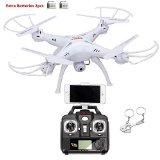 Syma X5SW 4 Channel Remote Controlled Quadcopter with HD Camera for Real Time Video Transmission 31 x 31 x 105cm White