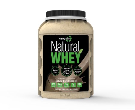 Bodylogix Natural Whey Protein Nutrition Shake Natural Dark Chocolate 185 Pound