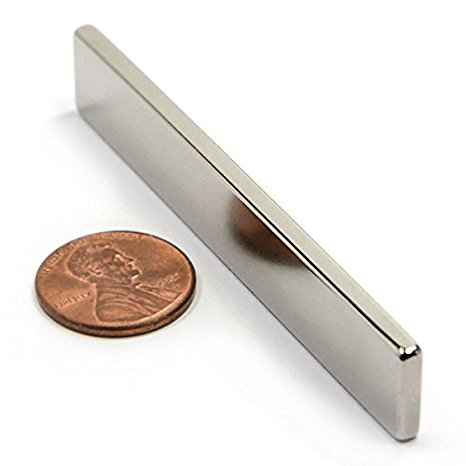 One Piece of CMS Magnetics® Super Strong Neodymium Magnet 3 X 1/2 X 1/8" Grade N45