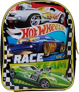 Hot Wheels 11" Mini Backpack Race Cars Boys Toddlers Kid School Bag Yellow Black