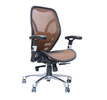 HomCom Deluxe Mesh Ergonomic Seating Office Chair - Orange