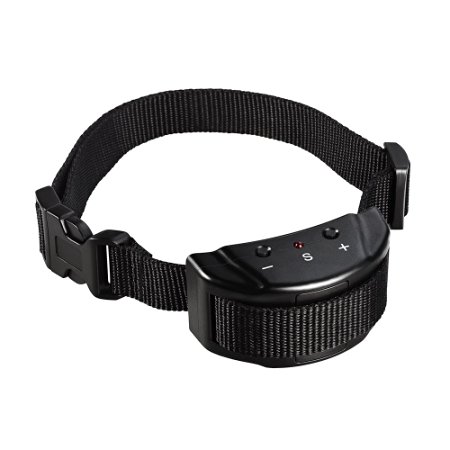 Turbot Dog No Bark Training Collars for Bark Control with Voice Induction Anti Bark Shock Control Collars with 7 Levels Adjustable Sensitivity for 15-120 Pounds Dogs,   No Harm Warning Beep and shock