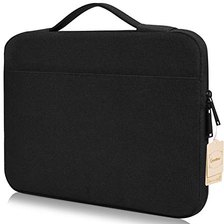 13-13.3 Inch Water Resistant Shockproof Laptop Sleeve Case for MacBook Pro 13 TouchBar A1706 A1708 A1989, DELL XPS 13 9370, 13" Acer Lenovo Samsung Dell HP Toshiba Asus Chromebook Bag, Black