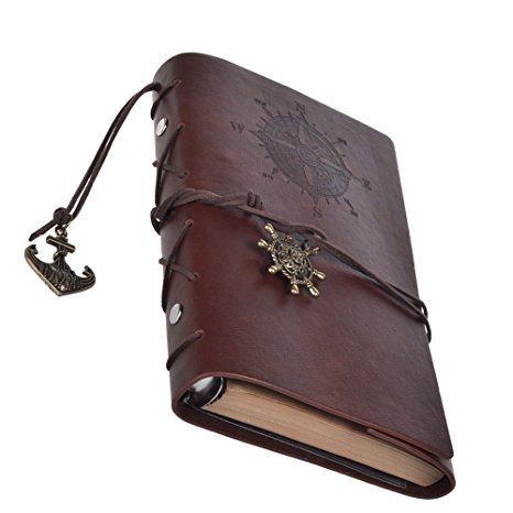 Cosmos Vintage Classic PU Leather Notebook for Diary, Travel journal and Note, Dark Brown (NB2)