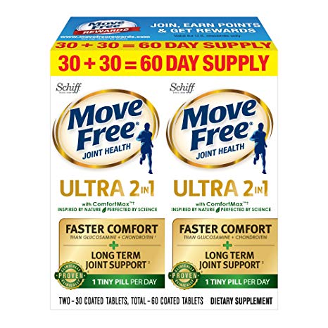 Move Free Advanced Ultra 2-in-1 With Comfortmax, Clinically Proven Joint Support, 60 Count