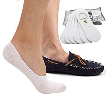 No Show Socks 8BESS GIFT Mens Socks Low Cut Non-Slip Grips (Pack of 6)