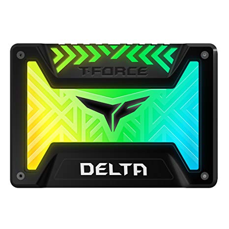 TEAMGROUP T-Force Delta RGB SSD 1TB 2.5 inch SATA III 3D NAND Internal Solid State Drive (5V RGB Header) - Black