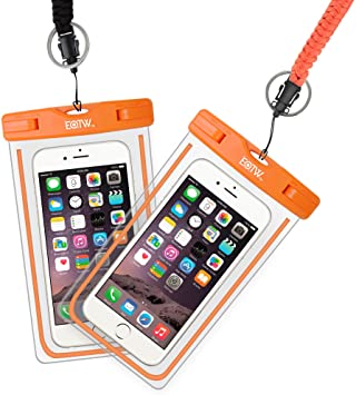 EOTW 2 Pack IPX8 Universal Waterproof Case, Waterproof Phone Pouch Dry Bag Fit for iPhone 11/11 Pro Max/Xs Max/XR/X/8/8P Galaxy S20 up to 6.8"