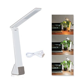 Roleadro LED Desk Lamp Adjustable and Dimmable Touch Sensitive Control Table Lamp with 3 Lighting Levels Grey