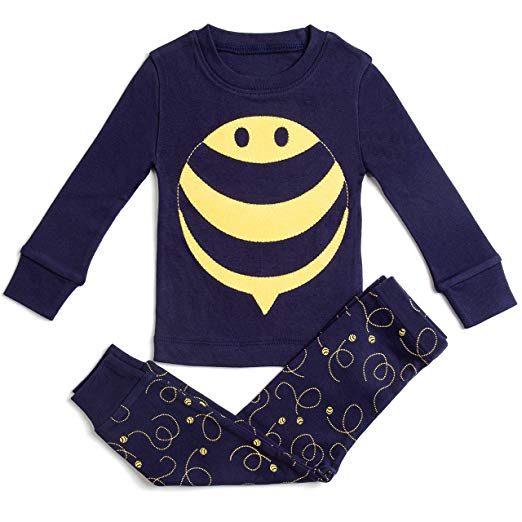 Boys Girls Pajamas BEE, Bug, Shark 2 Piece 100% Super Soft Cotton (12m-8y)