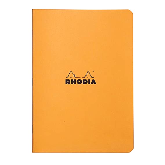 Rhodia Classic Lined 48 6 X 8 1/4 A5 Orange Cover Notebook
