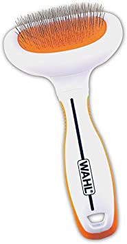 Wahl Small Slicker Deshedding Pin Brush - Removes Loose Hair & Debris on Small to Medium Dogs with Long Hair to Double Coats – Model 858406