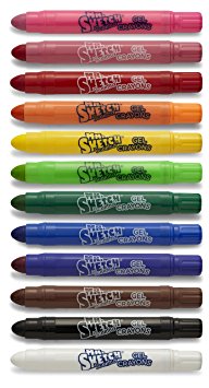 Mr. Sketch Scented Twistable Gel Crayons, Assorted Colors, 12-Count