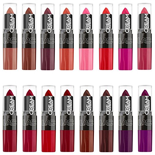 LA COLORS CREAM moisturizing intense color Lipstick 16 pc Set