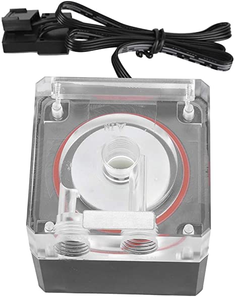 Water Cooling Pump, 3000RPM PC Water Cooling Integrated Mute Water Pump Support PWM Intelligent Control Speed 800L/H Flow 3.5 Meters Pump Head PC Pump Tank