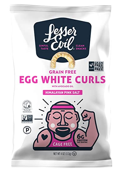Lesserevil Egg White Curls, Himalayan Pink Salt, 4 Oz