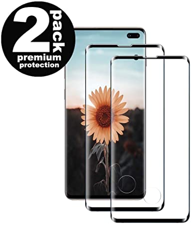 RHESHINE Galaxy S10 Screen Protector, [2-Pack] Premium 3D Tempered Glass [Case friendly] [Fingerprint Screen Unlocking] Screen Protector for Samsung Galaxy S10