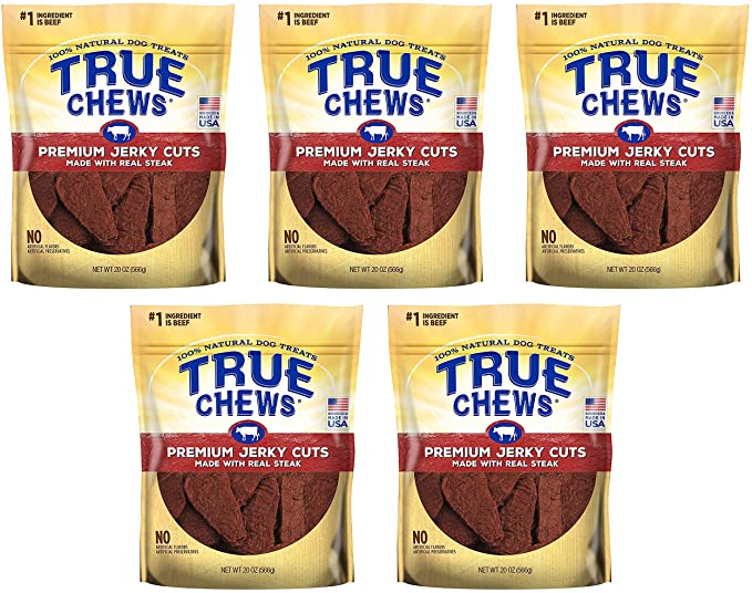 True Chews Premium Jerky Cuts Made with Real Steak 20 oz (Pack of 5)