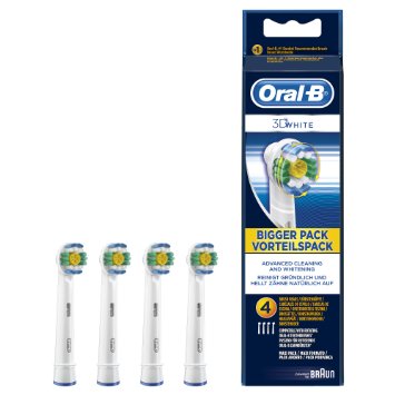 Oral-B 3D White Electric Toothbrush Replacement Heads - Pack of 4