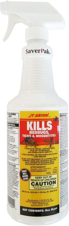 $averPak Pets - Quart (32oz) JT Eaton Kills Bedbugs, Ticks & Mosquitoes Permethrin Insect Repellent Spray for Dogs, Horses, Livestock, Poultry