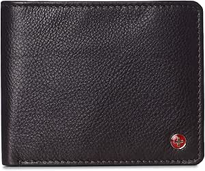 Alpine Swiss Mens Nolan Bifold Commuter Wallet Cowhide Leather RFID Safe Comes in a Gift Box Brown