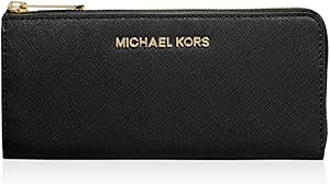 MICHAEL Michael Kors Women's Jet Set Large Saffiano Leather Wallet, Black