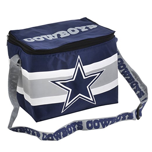 NFL Retro Lunch Bag: 6 Pack Zipper Cooler
