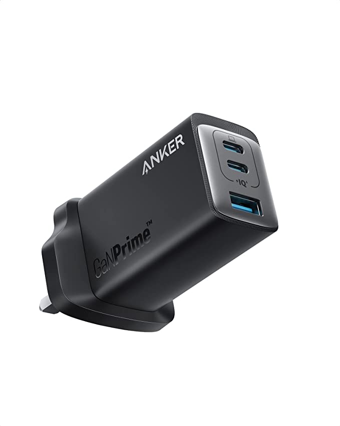 USB C Plug, Anker USB C Charger, Anker 735 Charger GaNPrime 65W, PPS 3-Port Fast Wall Charger for MacBook Pro/Air, iPad Pro, Galaxy S22/S21, Dell XPS 13, Note 20/10 , iPhone 13/Pro, and More