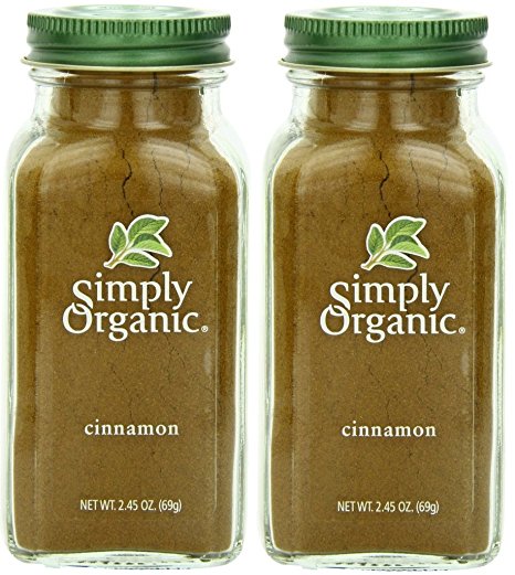 Simply Organic Cinnamon Ground Certified Organic, 2.45-Ounce Container - Pack of 3