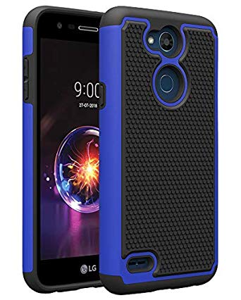 LG X Power 3 Case, LG XPower 3 Case, OEAGO [Shockproof] Hybrid Dual Layer Defender Protective Case Cover for LG X Power 3 (Blue)