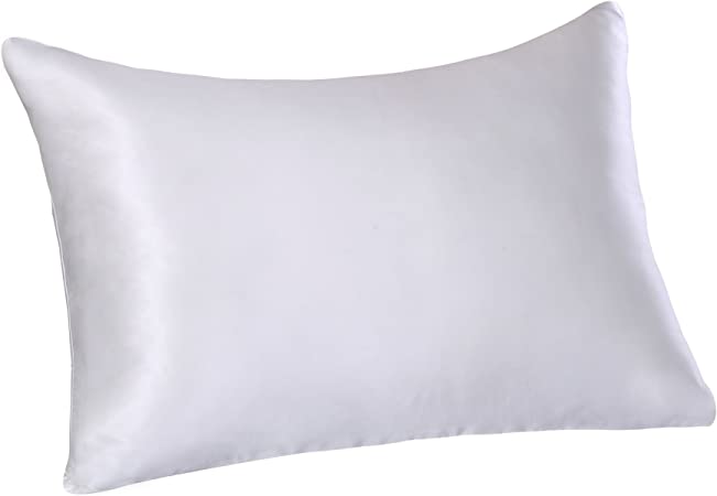 Tim & Tina Natural Silk Pillowcase Good for Hair and Skin,19momme,100% Mulberry Silk Satin Pillow Cases Queen Size with Hidden Zipper,Ivory