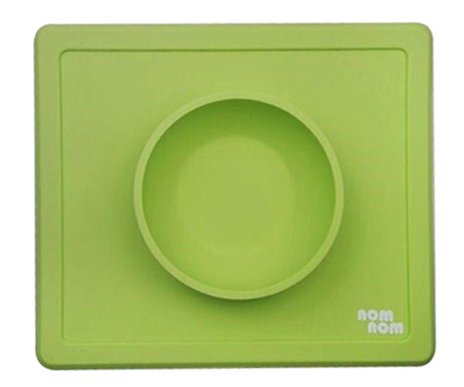 NomNom Child and Pet friendly Silicone Bowl and Placemat. No Spill, Non-Skid Food Grade Silicone. BPA Free and FDA Approved. Great for Infants, Toddlers and Small Pets (Cats).