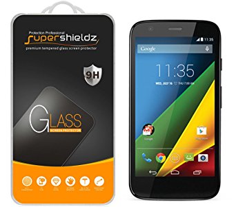 [2-Pack] Moto G (1st Gen) Tempered Glass Screen Protector, Supershieldz Anti-Scratch, Anti-Fingerprint, Bubble Free, Lifetime Replacement Warranty