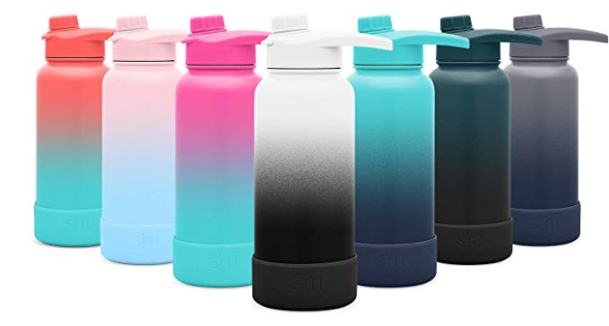 Simple Modern Summit Water Bottle with Chug Lid & Protective Boot - Wide Mouth Vacuum Insulated - 4 Sizes & 20 Colors