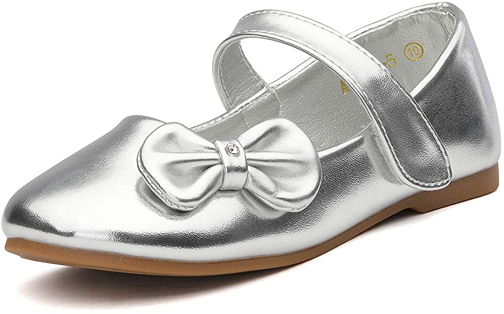 DREAM PAIRS Adorable Mary Jane Side Bow Buckle Strap Ballerina Flat (Toddler/Little Girl)