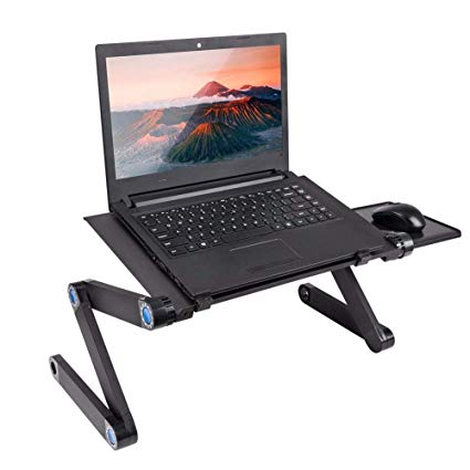 WorkWise Adjustable Laptop Stand for Bed, Laptop Stand Foldable, Portable Laptop Desk for Bed Table and Sofa with Cooling Fans