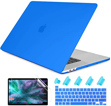 Dongke for MacBook Pro 13 inch Case 2020 Release Model A2338 M1 A2251 A2289, Plastic Hard Shell Case & Keyboard Cover Only Compatible with MacBook Pro 13 2020 Touch Bar Fits Touch ID, Deep Blue