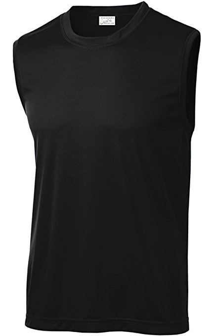 Joe's USA Men's Sleeveless Athletic Tee Shirt. Sizes XS-4XL