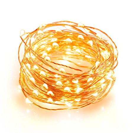 SOLLA String Lights 3M 30 Leds,Flexible Copper Wire Lights, Battery Operated Starry Fairy String Lights, Decor Rope Lights For Seasonal Decoration, Holiday, Wedding, Party,Christmas(Warm White)