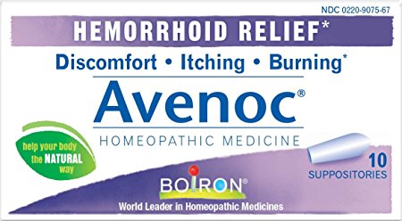 Boiron Avenoc, 10 Suppositories, Homeopathic Medicine for Hemorrhoid Relief