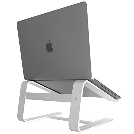 Macally Aluminum Laptop Stand for Desk & for All Apple MacBook 12"/Pro/Air, Chromebook, Samsung, Acer, HP, Dell, Any Notebook Between 10" to 17.3" (ASTAND)