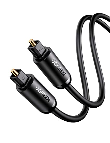 UGREEN Optisches Kabel Toslink Kabel mit Rund Design, Digital Audio Kabel kompatibel mit Heimkino, Stereoanlage, Soundbar, Fernseher, PS4, Xbox usw. (1m)