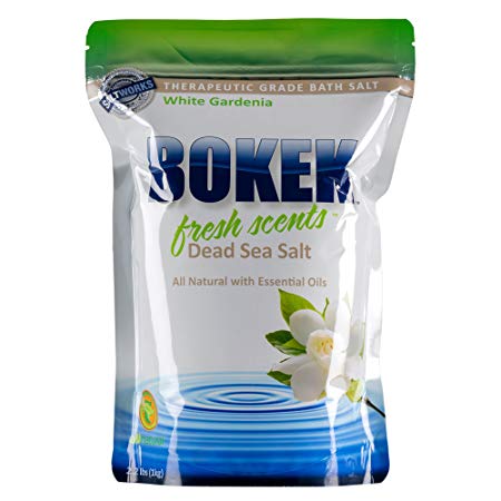 Bokek Fresh Scents White Gardenia Scented Dead Sea Salt - 2.2 lb Bag
