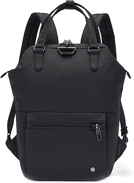 Pacsafe Citysafe CX 11L Anti Theft Mini Backpack - Fits 12" Laptop, Econyl Black