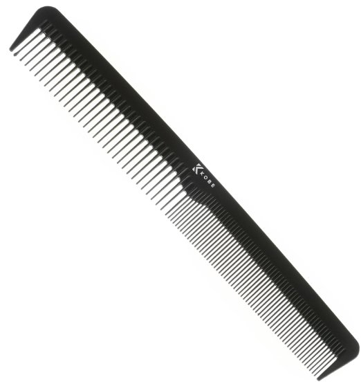 Kobe Professional Hairdressing Carbon Barber Comb - Carbon Fibre For Strength & Durability