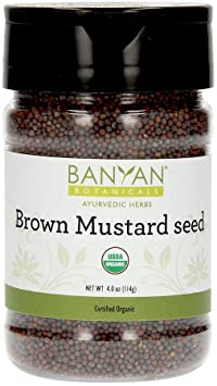 Banyan Botanicals Brown Mustard Seed - USDA Organic - Heating Spice That Promotes Healthy Digestion - Brassica juncea