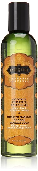 Kama Sutra Natural Massage Oil - Coconut Pineapple 8 Ounces