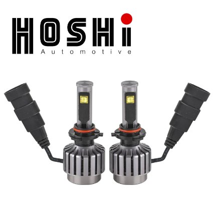 Hoshi LED Headlight 9006/HB4 - Ultra Clear 6000k True White Light at 7,600Lm LEDs Lighting, Japanese reliability/low heating. Internal ballast, unibody design with CANBUS, LIFETIME WARRANTY