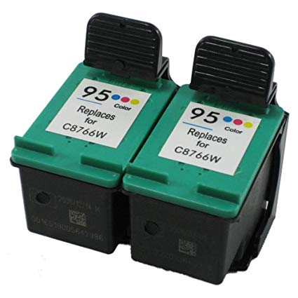Printronic Remanufactured Ink Cartridge Replacement for HP 95 C8766WN (2 Color) 2 Pack